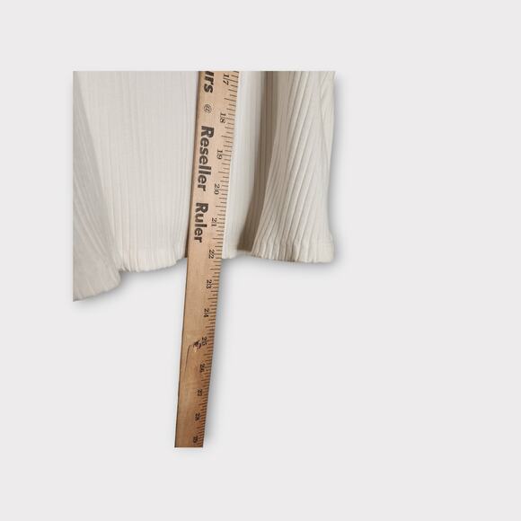 Good American Womens Chunky Ribbed Tank 2XL (5) White Wide Strap Casual Rib Knit - Picture 7 of 8